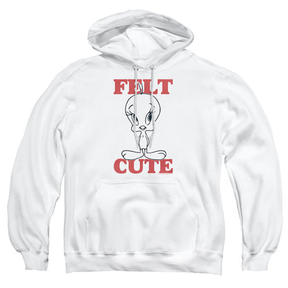 Looney Tunes Felt Cute Mens Hoodie White Officially Licensed