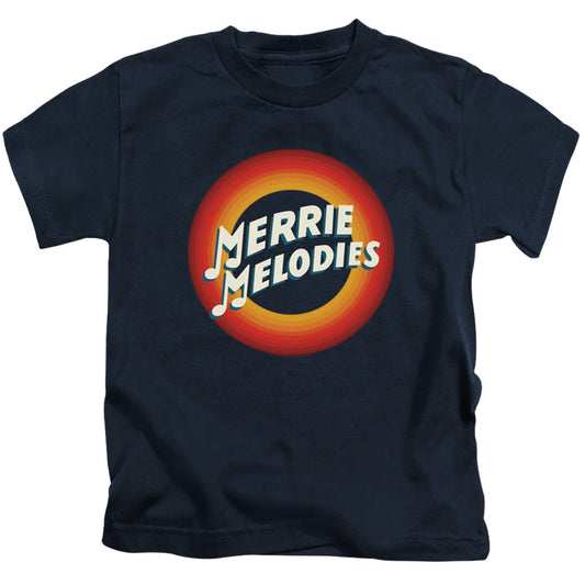 Looney Tunes Merrie Logo Juvenile Kids Youth T Shirt Navy Blue Officially Licensed