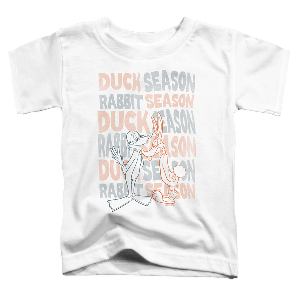 Looney Tunes Duck Season Rabbit Season Toddler Kids Youth T Shirt White Officially Licensed