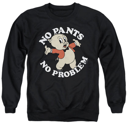 Looney Tunes No Pants Mens Crewneck Sweatshirt Black Officially Licensed