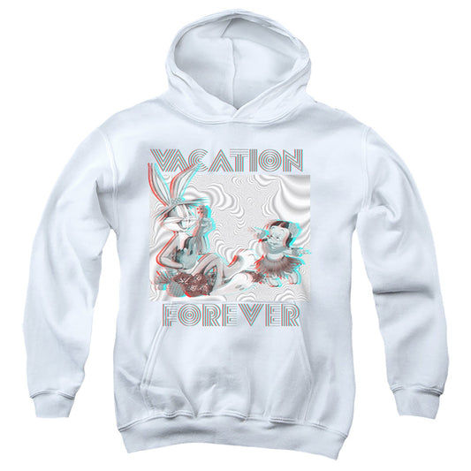Looney Tunes Vacation Forever Kids Youth Hoodie White Officially Licensed