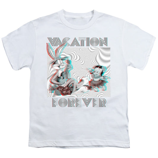 Looney Tunes Vacation Forever Kids Youth T Shirt White Officially Licensed