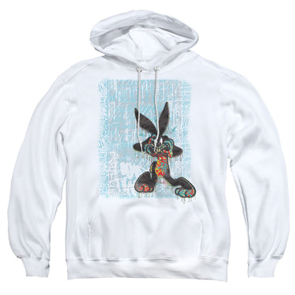 Looney Tunes Graffiti Rabbit Mens Hoodie White Officially Licensed