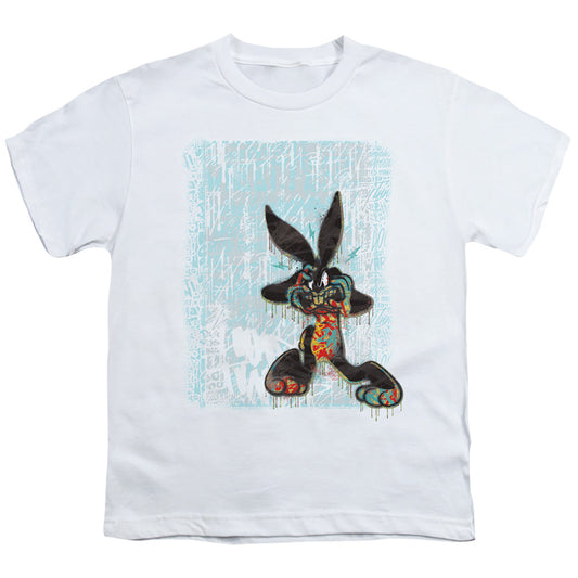 Looney Tunes Graffiti Rabbit Kids Youth T Shirt White Officially Licensed