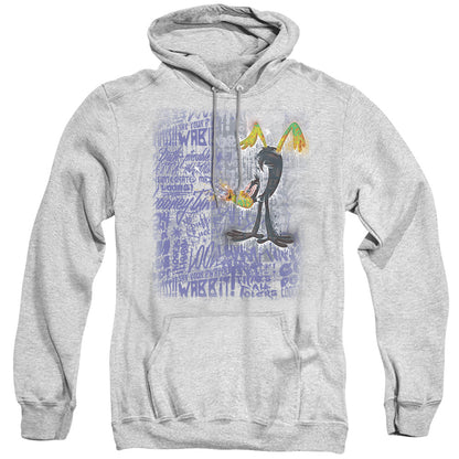 Looney Tunes Graffiti Duck Mens Hoodie Athletic Heather Officially Licensed