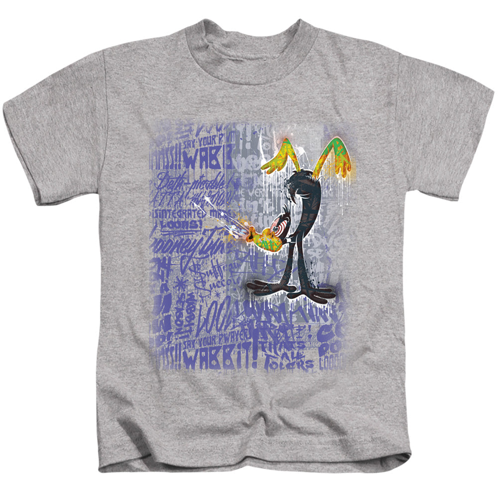 Looney Tunes Graffiti Duck Juvenile Kids Youth T Shirt Athletic Heather Officially Licensed