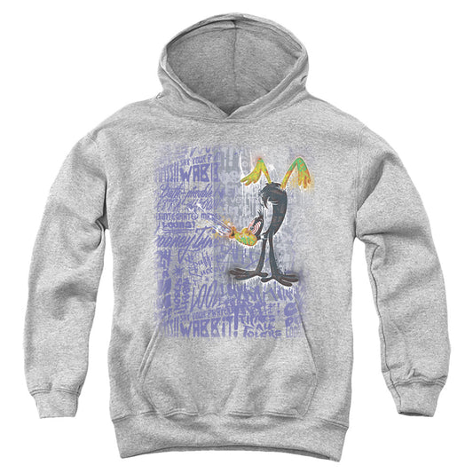 Looney Tunes Graffiti Duck Kids Youth Hoodie Athletic Heather Officially Licensed