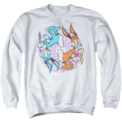 Looney Tunes Wacky Wabbit Mens Crewneck Sweatshirt White Officially Licensed