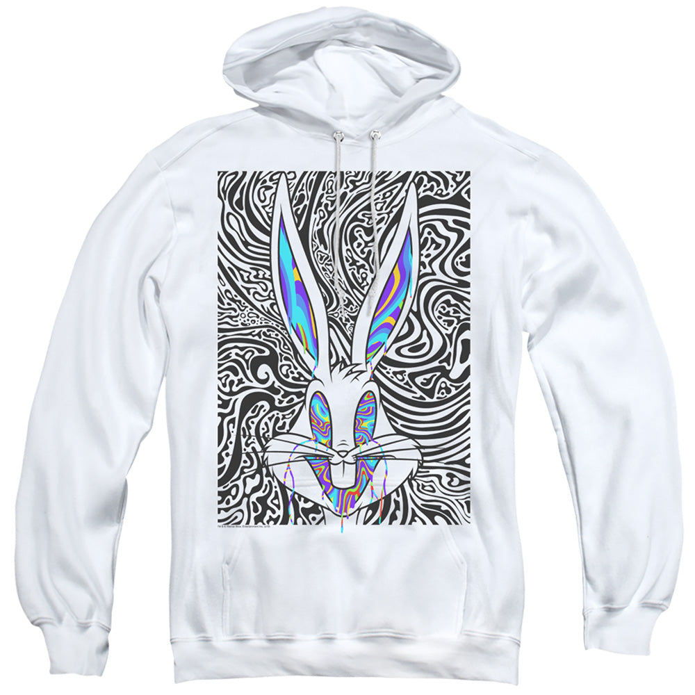 Looney Tunes Wild Bugs Mens Hoodie White Officially Licensed