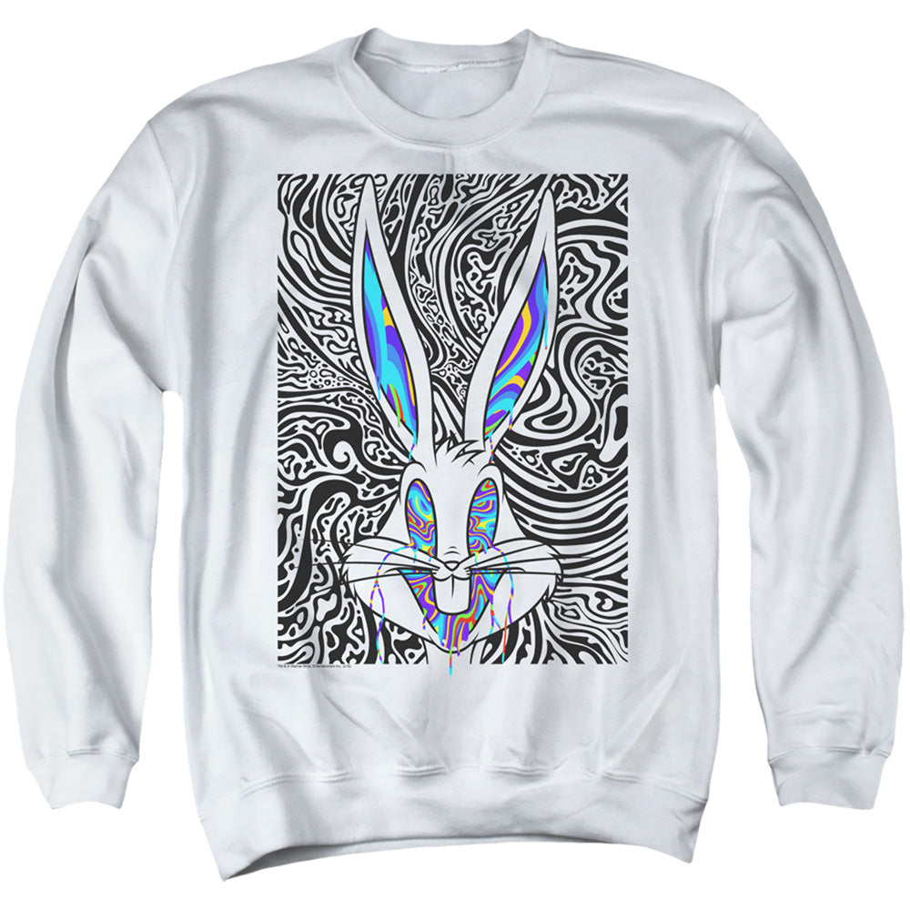 Looney Tunes Wild Bugs Mens Crewneck Sweatshirt White Officially Licensed