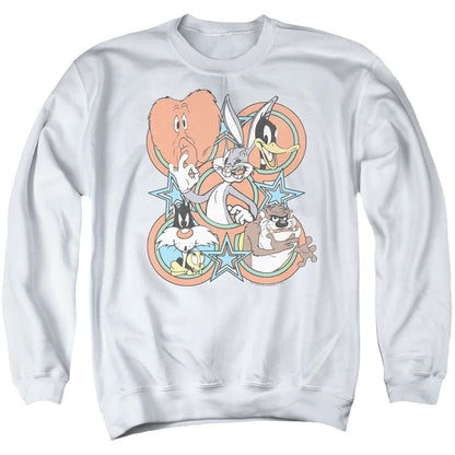 Looney Tunes Screen Stars Mens Crewneck Sweatshirt White Officially Licensed