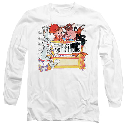 Looney Tunes Bugs And Friends Mens Long Sleeve Shirt White Officially Licensed Officially Licensed