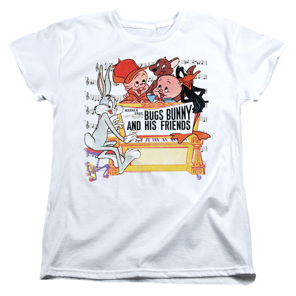 Looney Tunes Bugs and Friends Womens T Shirt White Officially Licensed