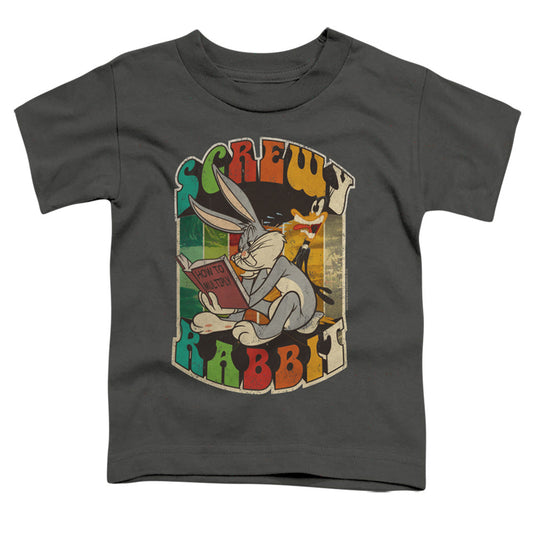 Looney Tunes Screwy Rabbit Toddler Kids Youth T Shirt Charcoal Officially Licensed