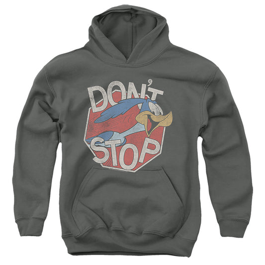 Looney Tunes Dont Stop Kids Youth Hoodie Charcoal Officially Licensed