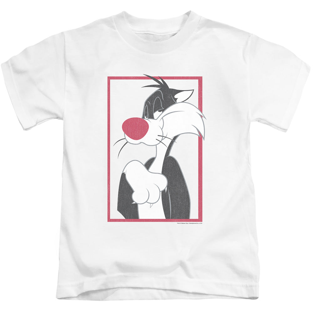 Looney Tunes Sylvester Juvenile Kids Youth T Shirt White Officially Licensed