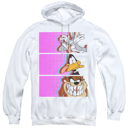 Looney Tunes Tiles Mens Hoodie White Officially Licensed