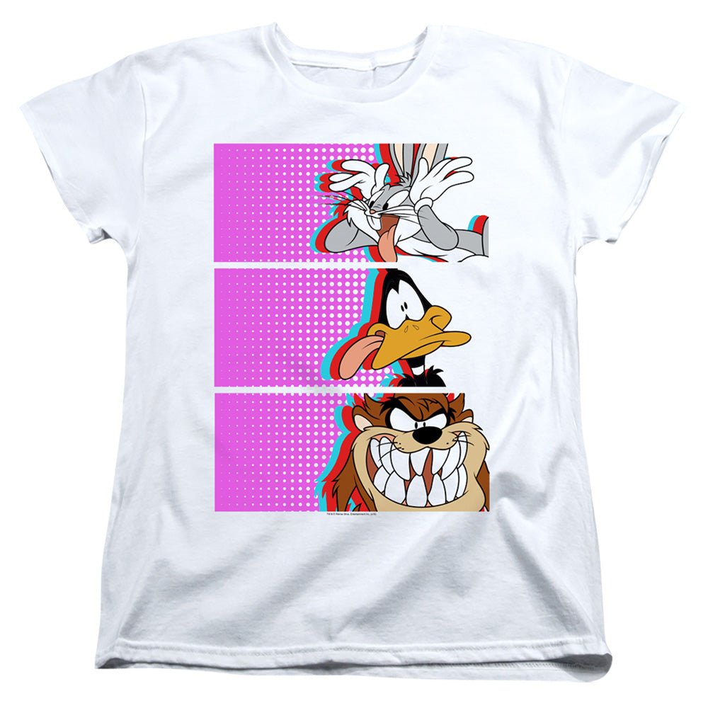 Looney Tunes Tiles Womens T Shirt White Officially Licensed