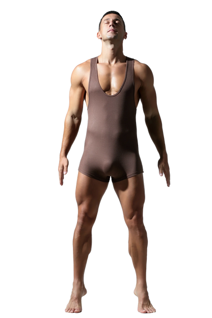 Men's One-Piece Bodysuit - Sleek Tank Top Style