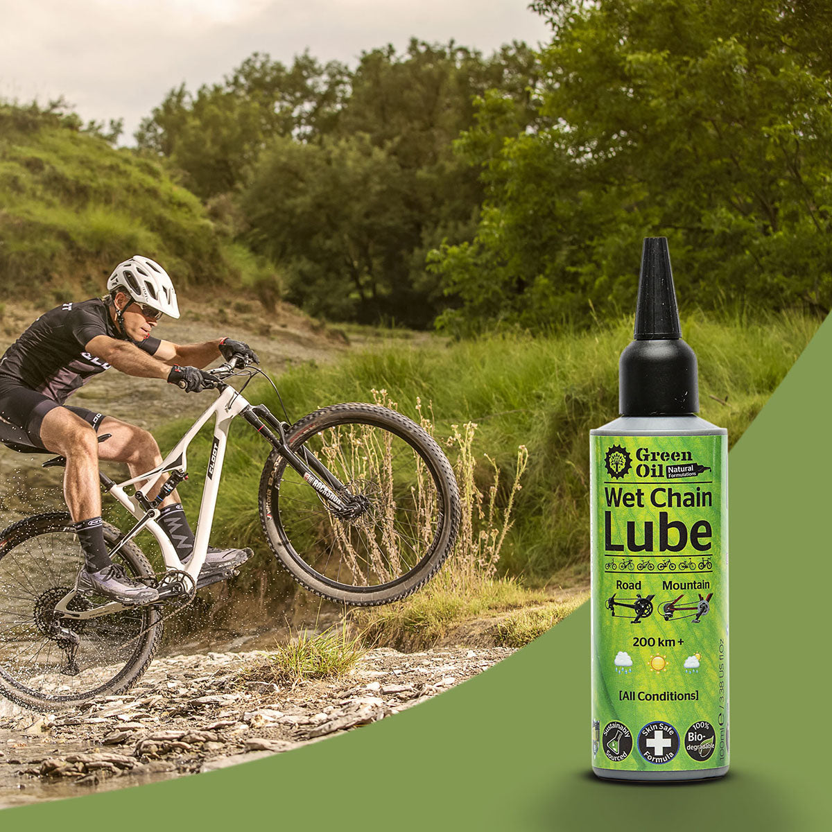 Green Oil - Wet Chain Lube - Wet & Dry Conditions