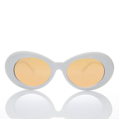 Colored Lens Oval Cat Eye Clout Sunglass - Lulu 3
