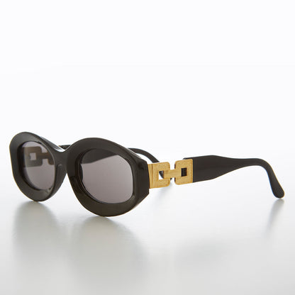 Thick Wide Frame with Chain Link Temples - Lyric