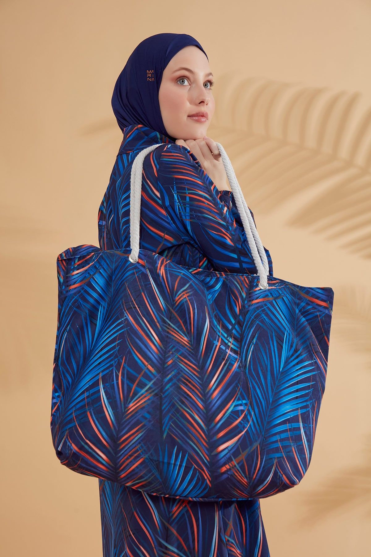 Navy  Beach Bag C2305
