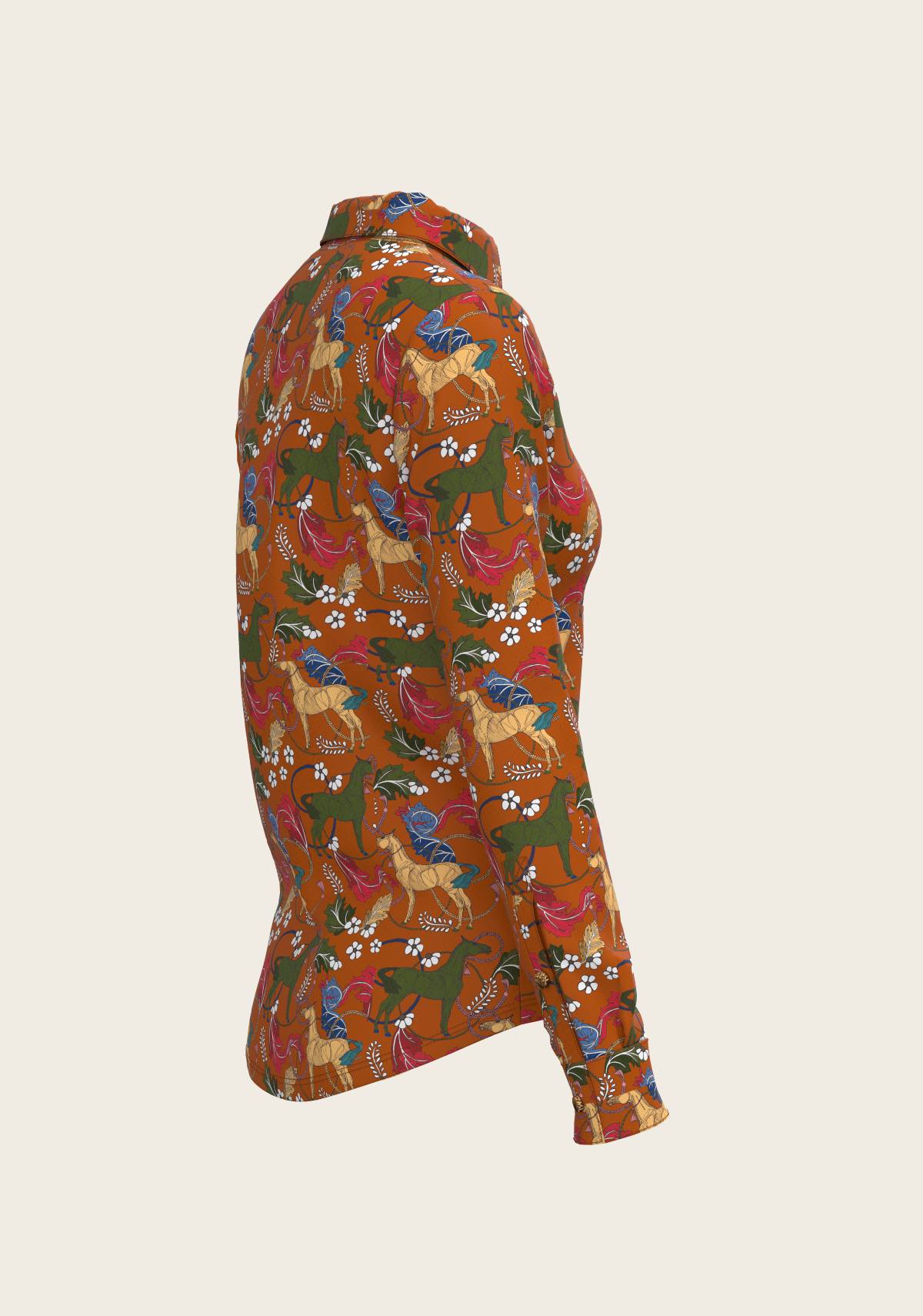 Flower Power Ladies Button Shirt