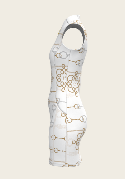 White Cable Golf Dress