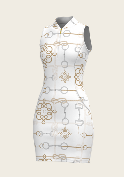 White Cable Golf Dress