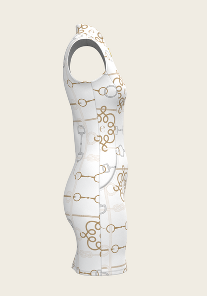 White Cable Golf Dress