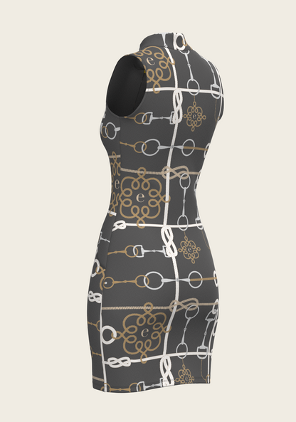 Grey Cable Golf Dress