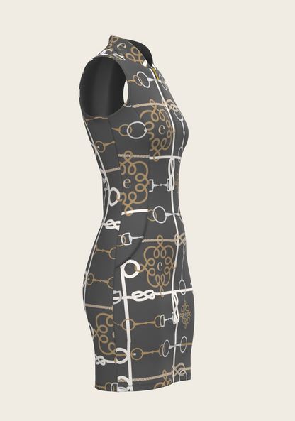 Grey Cable Golf Dress