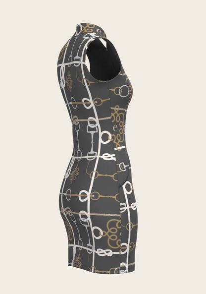 Grey Cable Golf Dress