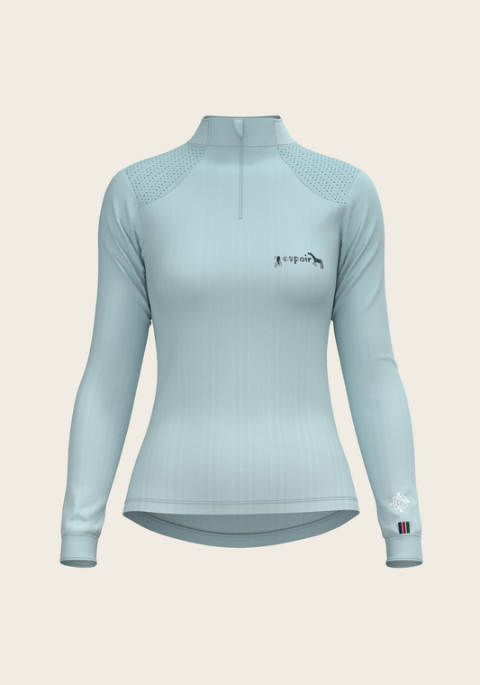 Stripes on Sky Blue Sport Sun Shirt
