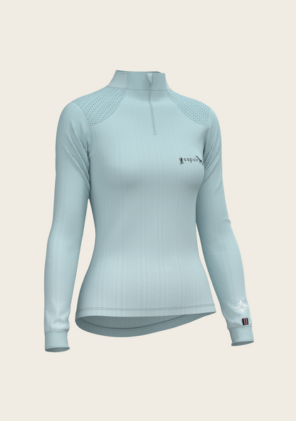 Stripes on Sky Blue Sport Sun Shirt