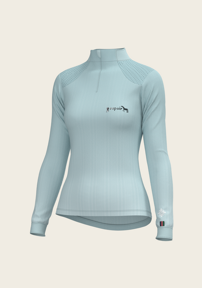 Stripes on Sky Blue Sport Sun Shirt