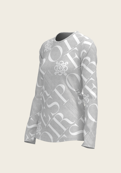 ESPOIR Melange Grey Long Sleeve Sport T-Shirt