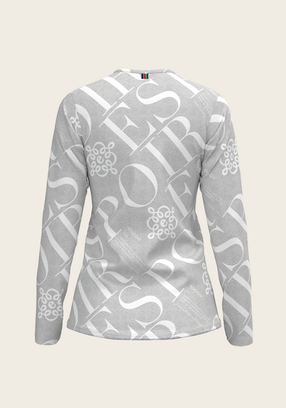 ESPOIR Melange Grey Long Sleeve Sport T-Shirt