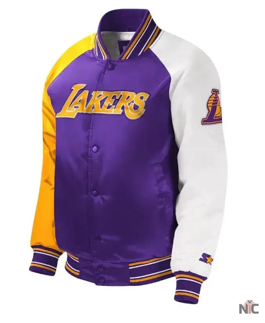 Lakers Starter Raglan Varsity Jacket