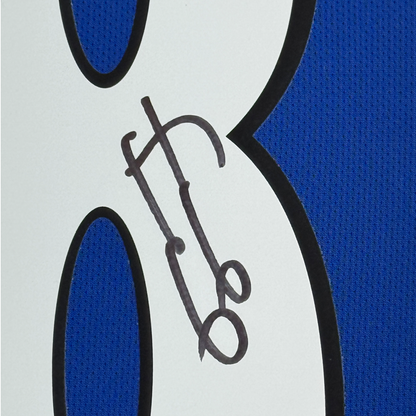 Framed Autographed/Signed Frank Lampard 35x39 Chelsea FC Blue Soccer Futbol Jersey Beckett BAS COA