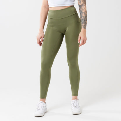 High-Rise Pocket Leggings - Olive