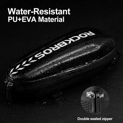 ROCKBROS Top Tube Bike Bag Bike Front Frame Bag EVA Bicycle Bag Below 6.2"/6.5"