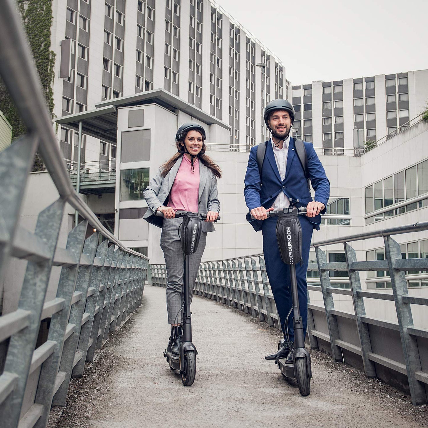 ROCKBROS Scooter Storage Bag Waterproof EVA Hard Shell Handlebar Bag for Scooters  Folding Bikes