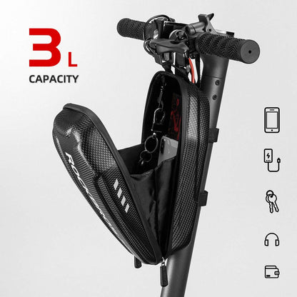 ROCKBROS Scooter Storage Bag Waterproof EVA Hard Shell Handlebar Bag for Scooters  Folding Bikes