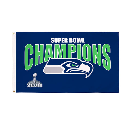 Seattle Seahawks Superbowl XLVIII Champions Football 3x5 Flag