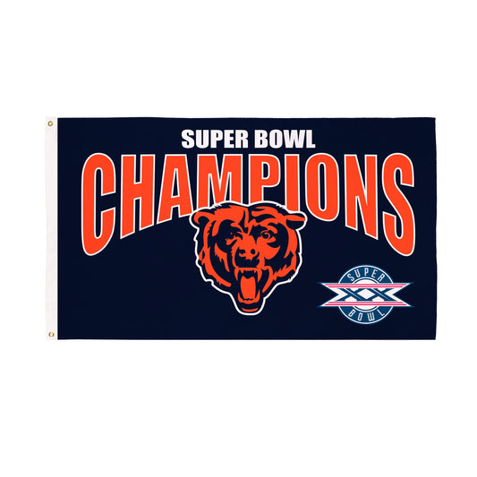 Chicago Bears Superbowl XX Champions Football 3x5 Flag