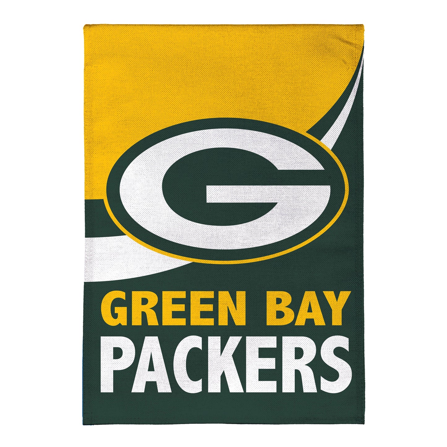 Green Bay Packers Burlap Flag House Size