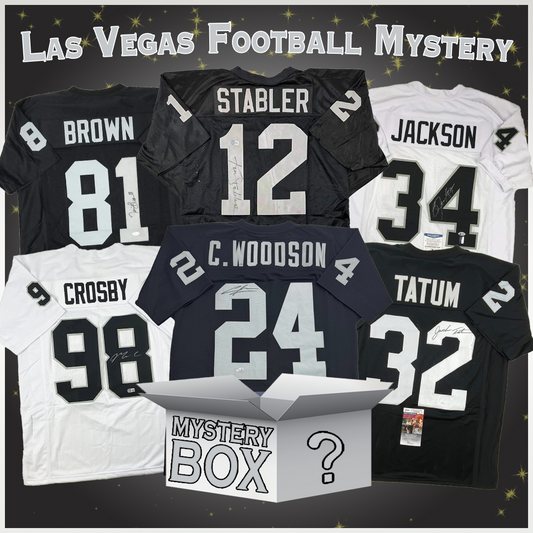 Autographed/Signed Oakland Las Vegas Football Jersey Mystery Box with PSA JSA or Beckett COA