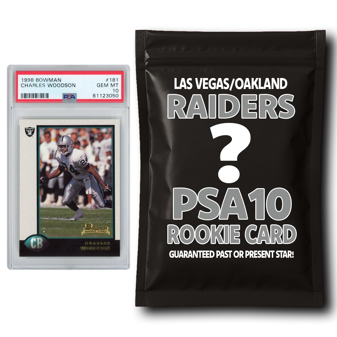 Las Vegas Raiders PSA 10 Graded Rookie Card Mystery Pack